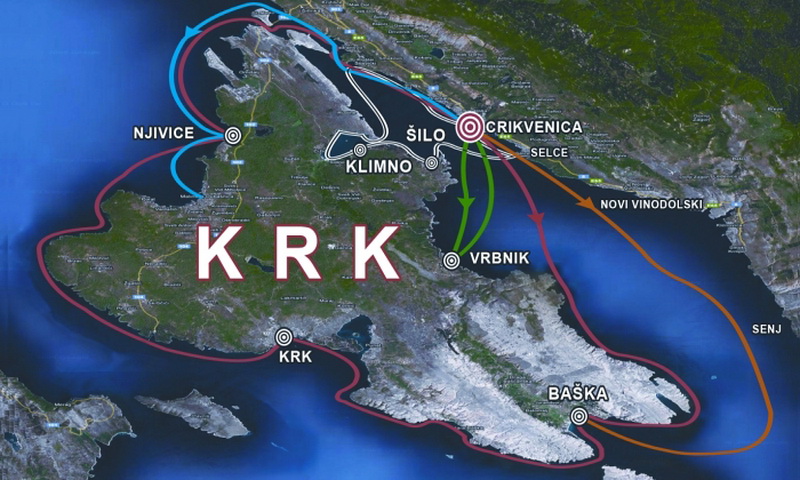 Map Island Krk Tours